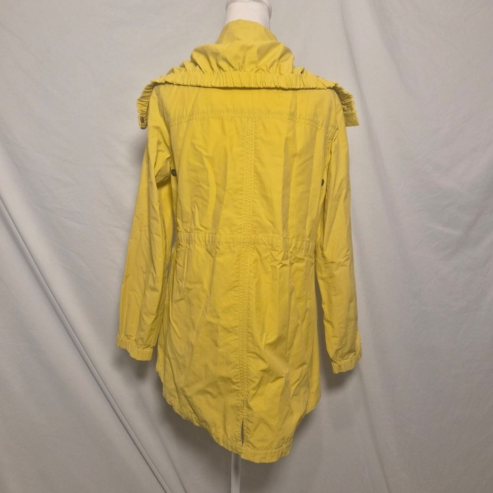 Eileen Fisher Weather Resistant Cotton Nylon Campcore Granola Yellow Rain Coat S - Picture 7 of 16